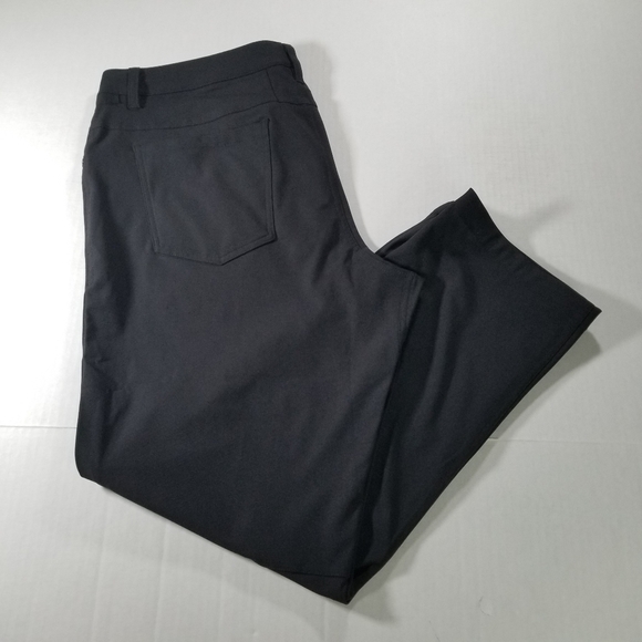 Lululemon ABC Pants Black 38x29 Warpstreme Chinos Flat Front Stretch 29" Inseam - Picture 1 of 10